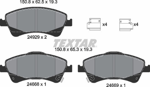 Колодки тормозные (передние) Toyota Avensis 1.6-2.0 D-4D 08- (Bosch) Q+