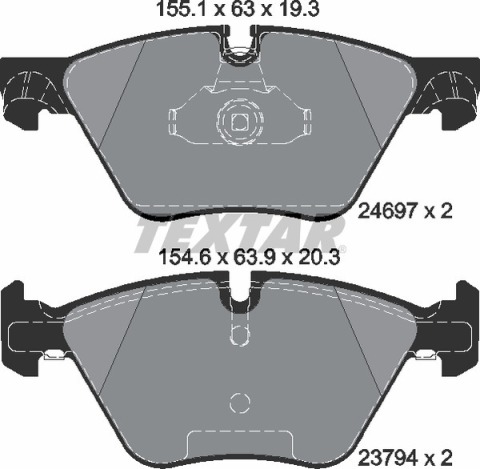 Колодки тормозные (передние) BMW 5 (F10/F11) 09- (Teves) Q+