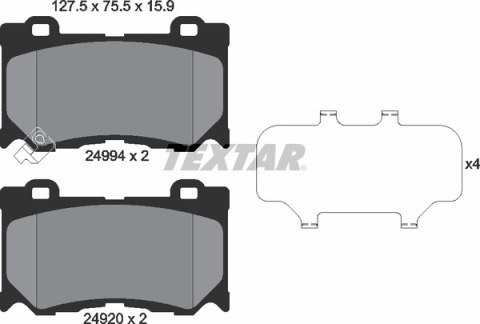 Колодки тормозные (передние) Infiniti FX/G/Q50 08- (Akebono)