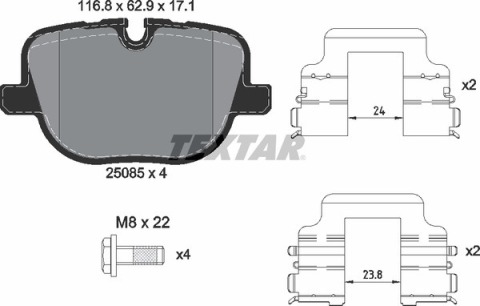 Колодки гальмівні (задні) Land Rover Range Rover 09-13 (TRW) Q+