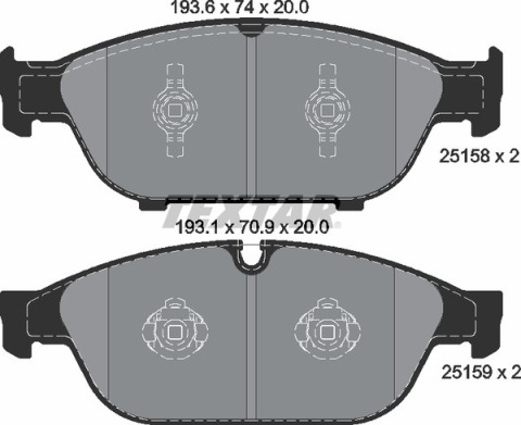 Колодки гальмівні (передні) Audi A6/A7 10- (Teves) Q+