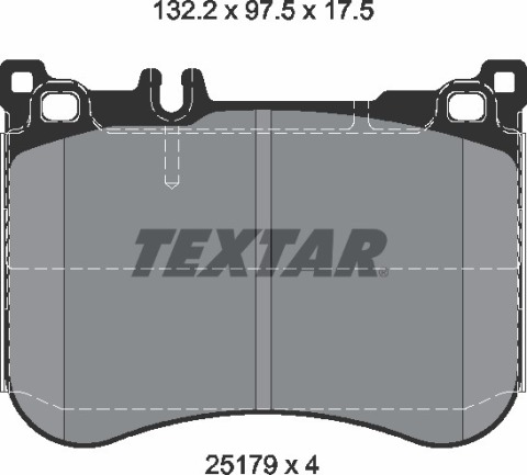 Колодки гальмівні (передні) MB E-class (W213/S213/C238)/ S-class (W222/C217) 13- (Brembo)(132.2x97.5x17.5) Q+