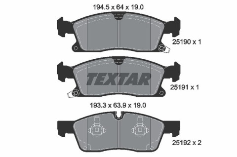 Колодки тормозные (передние) Jeep Grand Cherokee IV 3.0-6.4 10- (Teves) Q+ (194.5x64x19)