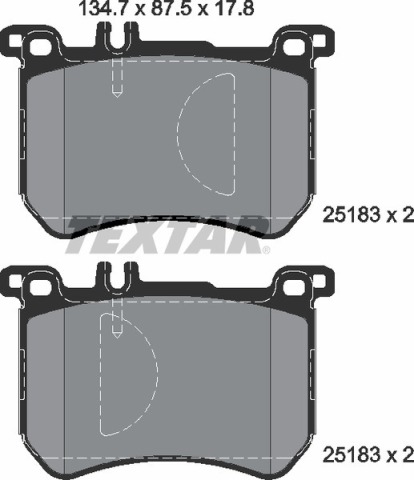 Колодки гальмівні (передні) MB S-class (W222,V222,X222)/SL-class (R231) 12- (Brembo) Q+