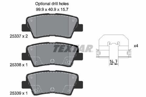 Колодки тормозные (задние) Kia Ceed/Rio/Optima/Hyundai Accent/i10/i20/i30/Elantra 10- (Akebono) Q+