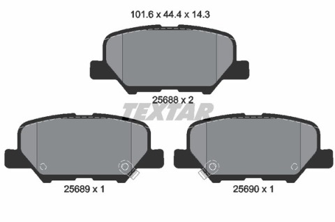 Колодки тормозные (задние) Mitsubishi Outlander III/Mazda 6 12- (Akebono)