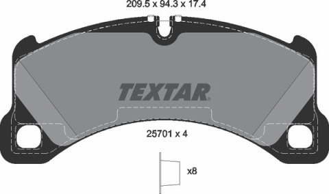 Колодки гальмівні (передні) Porsche Panamera 16- (Brembo)