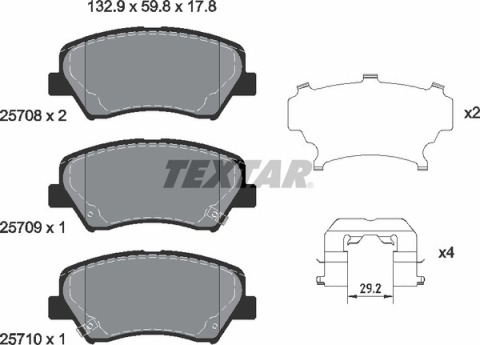 Колодки тормозные (передние) Hyundai Elantra 10-/ i30 11-/ Kia Ceed/Cerato 12- R15 Q+