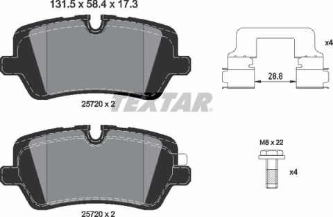 Колодки гальмівні (задні) Land Rover Range Rover 2.0/3.0/5.0D 4x4 12- (TRW) Q+