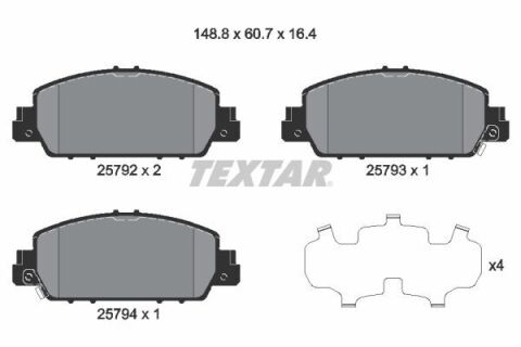 Колодки тормозные (передние) Honda Accord IX/X 12-/HR-V 15- (Akebono)