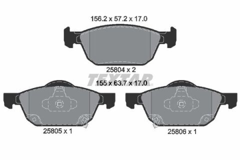 Колодки тормозные (передние) Honda Civic IX 11-/Civic X 15- (Teves) Q+