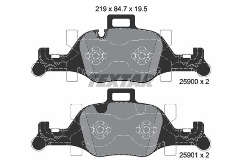 Колодки тормозные (передние) BMW 5 (G30) 530/540i 16- (Teves)