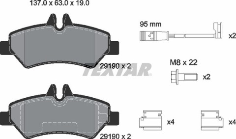 Колодки тормозные (задние) MB Sprinter 209-319 CDI/VW Crafter 30-35 06- (Bosch) Q+ (с датчиками)