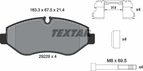 Колодки тормозные (передние) Iveco Daily IV/V 06- (Brembo) Q+