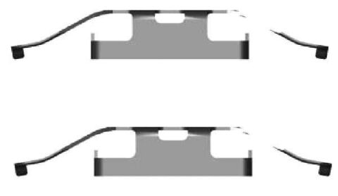 Планка суппорта (заднего) прижимная (к-кт) VW T5/Touareg 03- (Teves)