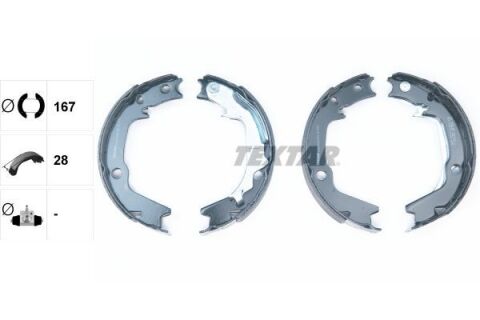Колодки ручника Hyundai Tucson/Kia Sportage 04- (167x28) Колодки ручника Hyundai Tucson/Kia Sportage 04- (167x28)