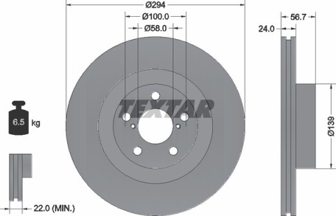 Диск гальмівний (передній) Subaru Forester 03-/Impreza 94-/Outback00- (294x24)