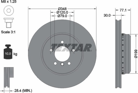 Диск гальмівний (передній) BMW 5 (E60/61) / 6 (E63/64) 01-10 (348x30) PRO+ Диск гальмівний (передній) BMW 5 (E60/61) / 6 (E63/64) 01-10 (348x30) PRO+