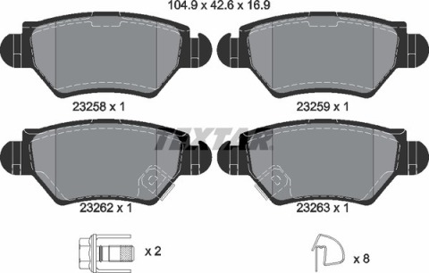 Колодки гальмівні (задні) Opel Astra G/Zafira A 98-09 (Bosch) Q+