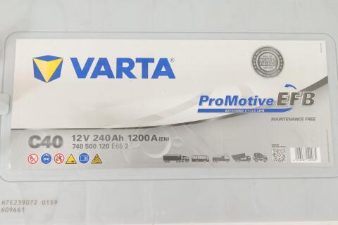 Аккумуляторная батарея 240Ah/1200A (518x276x242/+L/B00) Promotive EFB