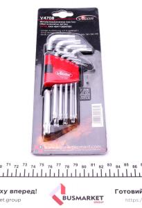 Набір ключів торцевих Г-подібних (9 шт) (T10/T15/T20/T25/T27/T30/T40/T50)