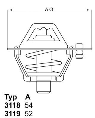 Термостат Honda Accord/Hyundai Sonata 1.3-2.0 79-93 (82°C)