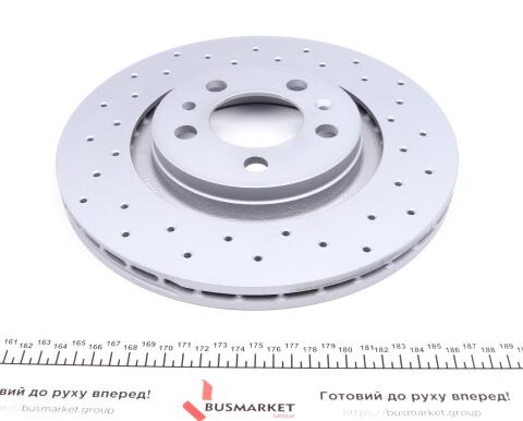 Диск гальмівний (передній) Skoda Octavia/VW Golf IV 97- (280x22) (з покриттям) (з отвором) (вентильований)