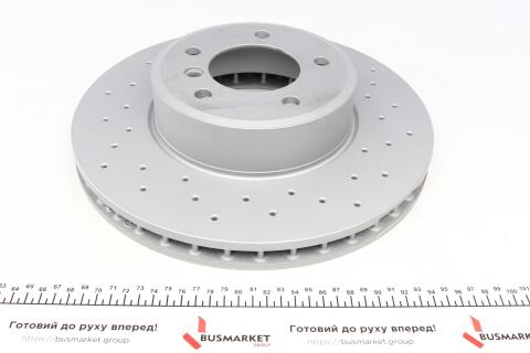 Диск гальмівний (передній) BMW 5 (E60/E61)/6 (E63) 03- (324x30) (з покриттям) (з отворами) (вентильований)