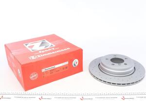 Диск тормозной (задний) BMW 7 (E65/E66/E67) 01-08 (324x20) (с покрытием) (с отверстиями) (вент.)