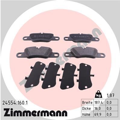 Колодки гальмівні (задні) Porsche 911/Panamera 09- (Brembo)