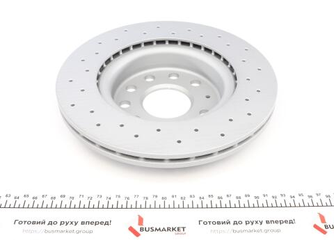 Диск гальмівний (передній) Audi A3/Skoda Octavia II/VW Caddy/Golf V 04- (280x22) (з отворами) (вентильований)