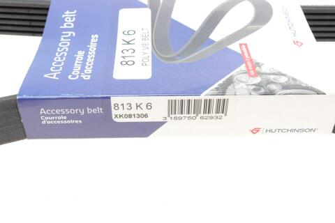 Ремінь генератора Fiat Punto/Stilo 1.9 JTD 99-06 (6PK813)