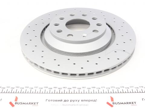 Диск тормозной (задний) VW Passat 05-/Golf/Seat Leon 12- (310x22) (с покрытием)(с отверстием)(полный)