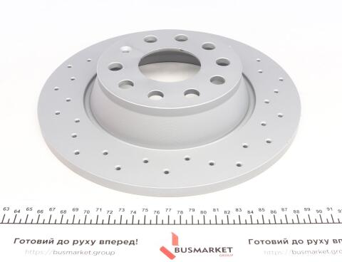 Диск тормозной (задний) Audi A3/Skoda Octavia/VW Golf/Passat 04-14 (282x12) (с покрытием)( с отверстиями)