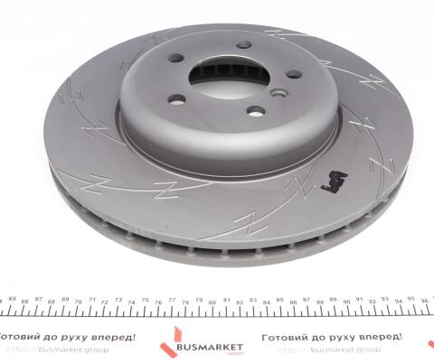 Диск тормозной (передний) BMW 5 (F10/F11)/6 (F06/F13) 09- (L) (348x30) (с покр.) (с прорезью) (вент)