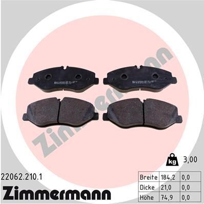 Колодки тормозные (передние) MB Vito (W447) 14- (Brembo)