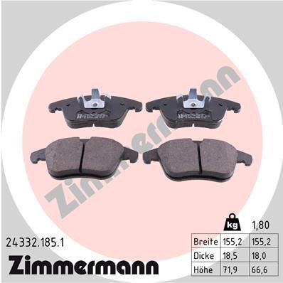 Колодки гальмівні (передні) Citroen C5 04-/ Peugeot 407/508 08-18 (Ate-Teves)