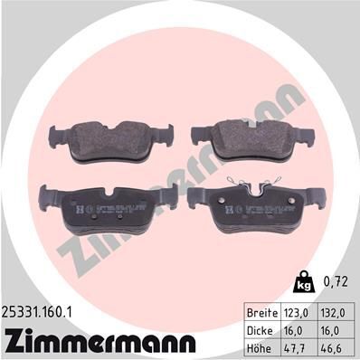 Колодки тормозные (задние) BMW 2 (F44-46)/X1/i3 13-