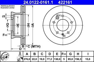 Диск тормозной (передний) MB Sprinter 208-416 96-(276x22) (с покрытием) (вентил.)