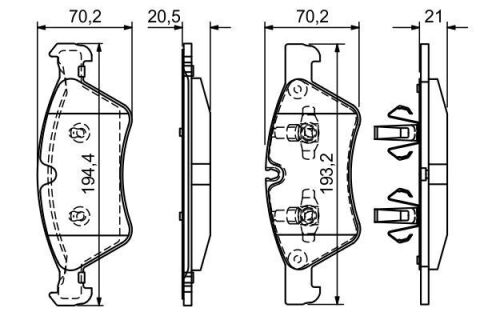 Колодки тормозные (передние) MB E-class (W211)/ GL-class (X164) 02-