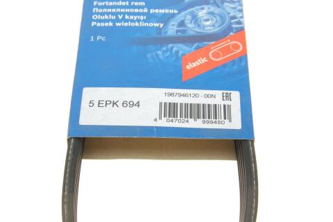 Ремень генератора Mazda 3 2.0i 03-09 (5PK694)