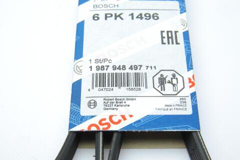 Ремінь генератора Mitsubishi L200 2.5DI-D 05-15 (6PK1496) Ремінь генератора Mitsubishi L200 2.5DI-D 05-15 (6PK1496)