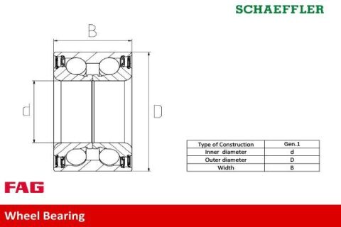 Підшипник маточини (передньої) Ford Mondeo 2.0 16V TDCi 00-07