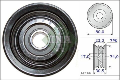 Ролик генератора Honda Accord/Civic 05- (паразитный) (80х30.5)