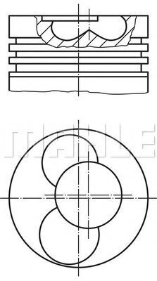 Поршень VW T5 1.9TDI (79.51mm/STD) (3-4 цилиндр)