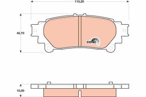 Тормозные колодки (задние) Toyota Highlander 14-/Prius 08-/Lexus GS 12-/RC 14-/RX 08-15