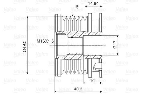 Шків генератора VW Caddy II/T4/T5 90-09