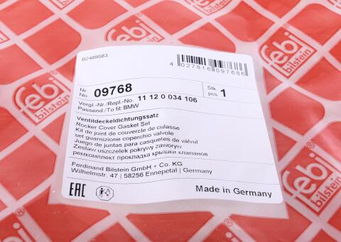 Прокладка крышки клапанов BMW (E34/E36) 2.0i-2.5i 87-98