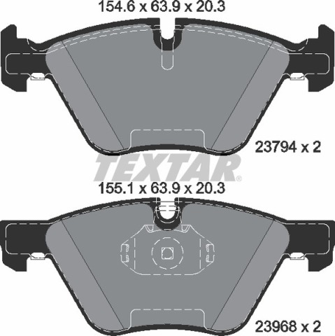 Колодки гальмівні (передні) BMW 3 (E90-93) 04-/ X1 (E84) 09- (Ate-Teves) Q+