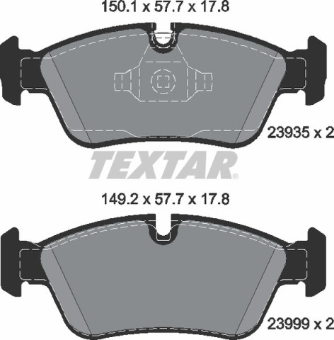 Колодки тормозные (передние) BMW 1 (E87)/3 (E90) 1.6/2.2/2.0D 04-11 (Ate-Teves) Q+